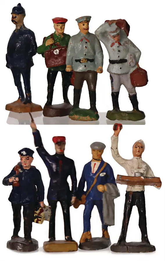 ELASTOLIN – figurines de gare en masse