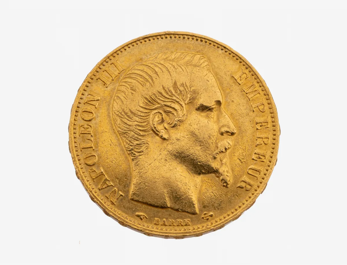 Gouden munt 20 Francs Napoleon III, Frankrijk 1859 A