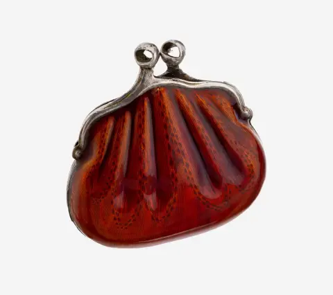 Opvallende hanger, Italië, jaren 1980, 800 zilver, in de vorm van een handtas