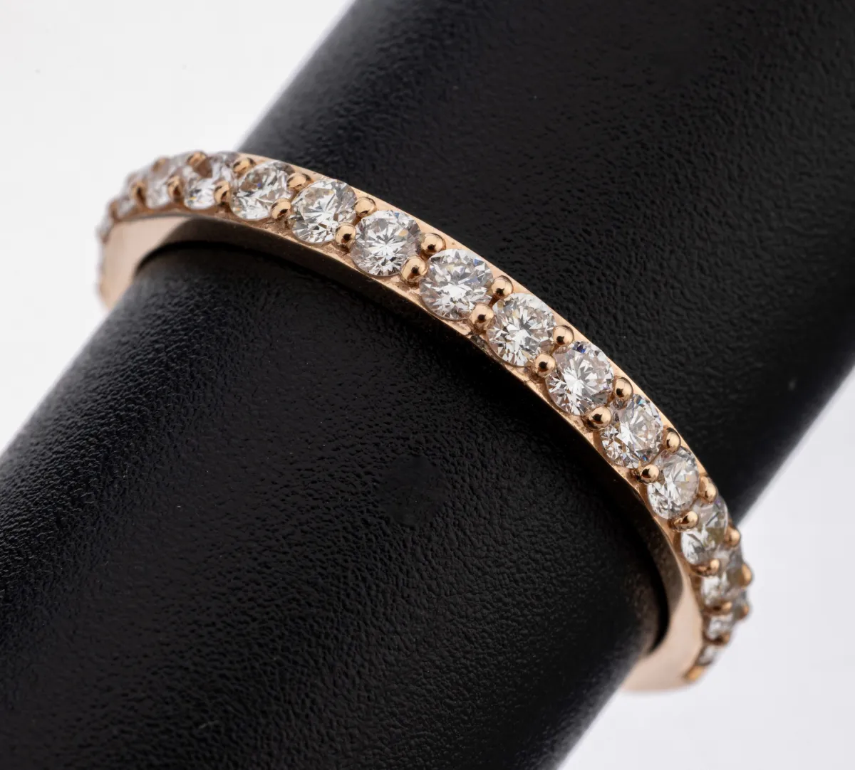 Bague diamant en or 14 kt, 585/000, 17 diamants env. 0,51 ct blanc/si, taille 55,5