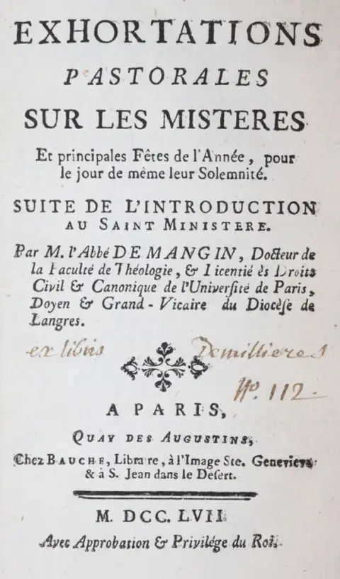 Mangin, A. de. – Exhortations pastorales sur les mystères et principales fêtes de l'année, pour le jour de même leur solennité
