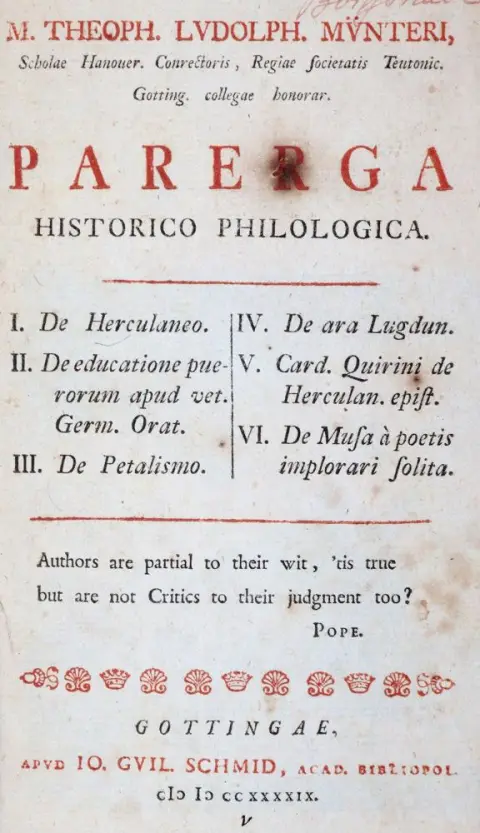 Münter, G.L. – Parerga historico philologica