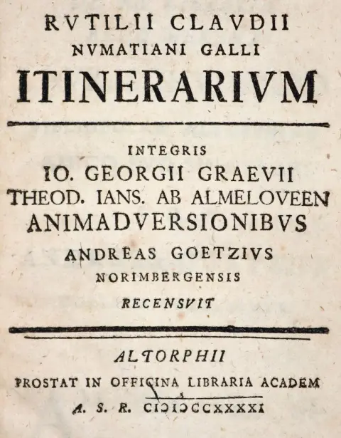 Namatianus, R.C. – Itinerarium