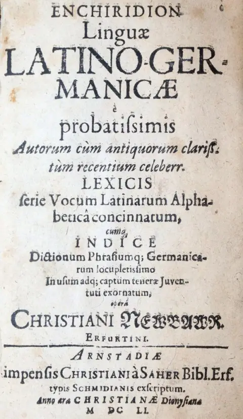 Neubaur,C. – Enchiridion linguae latino-germanicae..