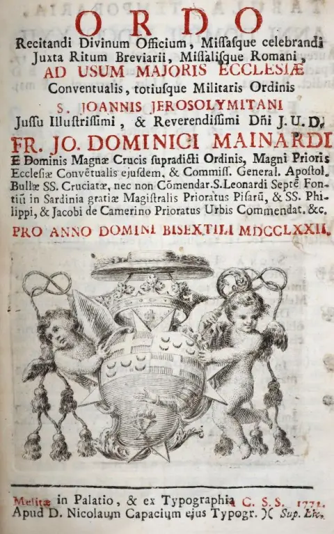 Ordo – recitandi divinum officium, missasque celebrandi juxta ritum brevirii..