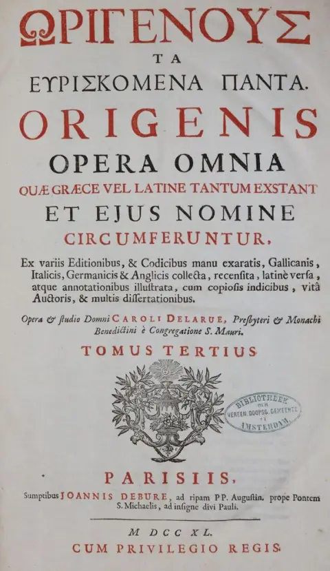 Origenes – Opera omnia, quae Graece vel Latine tantum exstant