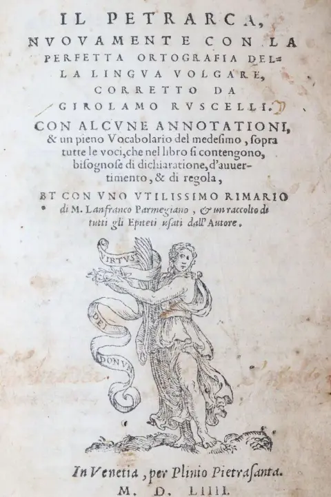 Petrarca,F. – Il Petrarca, nuovamente con la perfetta ortografia della lingua volgare, corretto da G