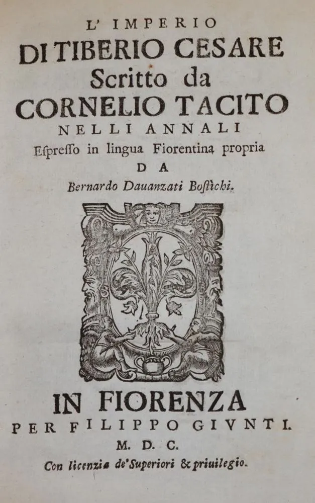 Tacitus,C.C. – L'Imperio di Tiberio Cesare