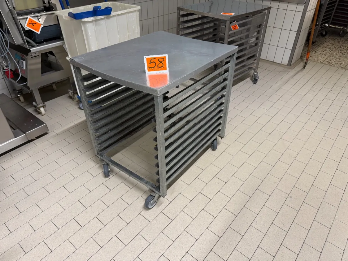 RVS transportwagen (afm.: 82 x 68 x 87 cm)