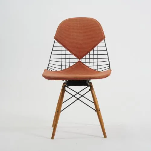 Charles Eames , Ray Eames – Stuhl 'PKW-2' mit Bikini-Polsterung, 1952 (Entwurf)