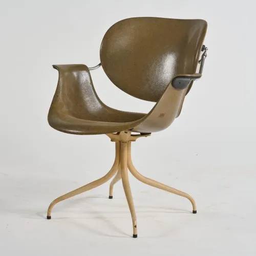 George Nelson – Armlehnstuhl 'MAA' auf 'Swaged-leg'-Gestell, 1954 (Entwurf)