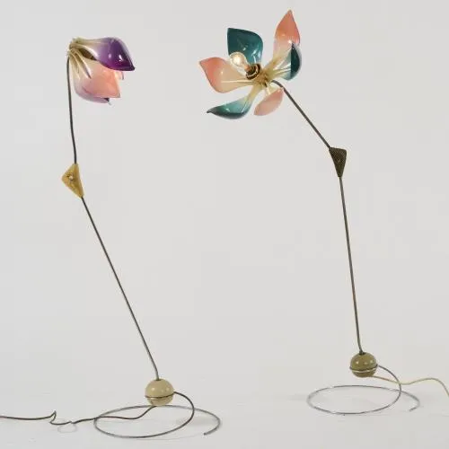 Günter Ssymmank – Dvě stojací lampy 'Symanka Sy 1', 1959 (design)