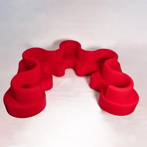 Verner Panton – Five-piece sofa landscape 'Kleeblatt', 1969 (design)