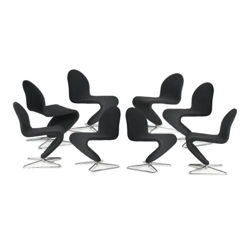 Verner Panton – Huit chaises 'System 1-2-3', 1973/74 (design)