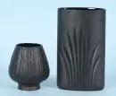 Vases, 2 pièces "Rosenthal" – biscuit de porcelaine noir, formes variées, H= 10/18 cm