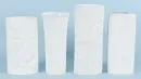 Vases, 4 pieces "Rosenthal" – bisque porcelain, glazed inside, various relief decors, H= 26-32 cm