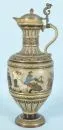 Pichet "Villeroy & Boch, Mettlach" – grès, décor polychrome de figures "Bauerntanz", riches ornements, intérieur émaillé blanc, H= 52 cm, n° 1139, vers 1890