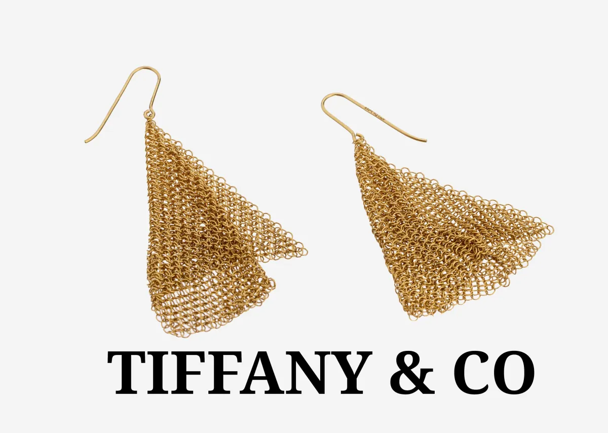 Paar 18 kt Gold TIFFANY & CO Ohrhänger, GG 750/000, Entwurf Elsa Peretti, L. ca. 5.5