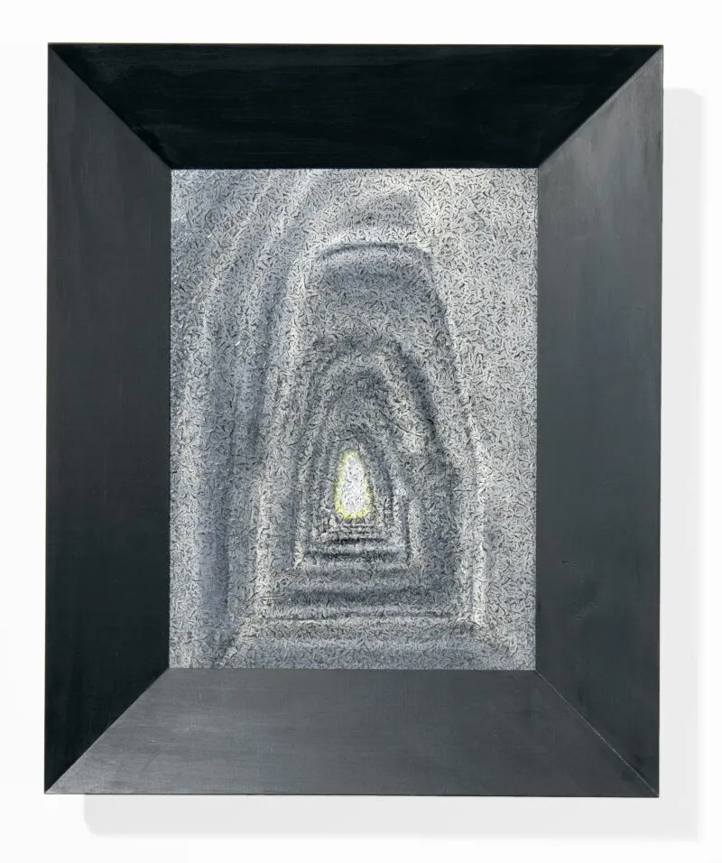 Artschwager, Richard – Sans titre, acrylique sur Celotex dans cadre original de l'artiste