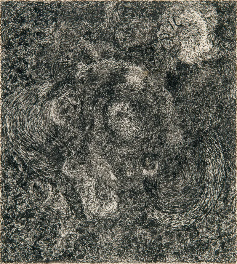 Claus, Carlfriedrich – Apparitions from the word "Wasser". Pen and ink, both sides, on tracing paper