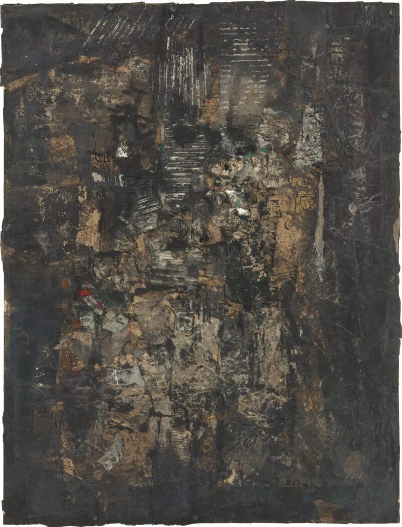 Dahmen, Karl Fred – o.T. Mischtechnik u. Papiercollage auf Karton