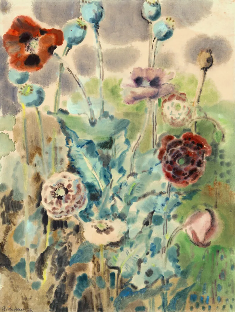 Haer, Adolf de – o.T. (Feldrand mit Mohnblumen)