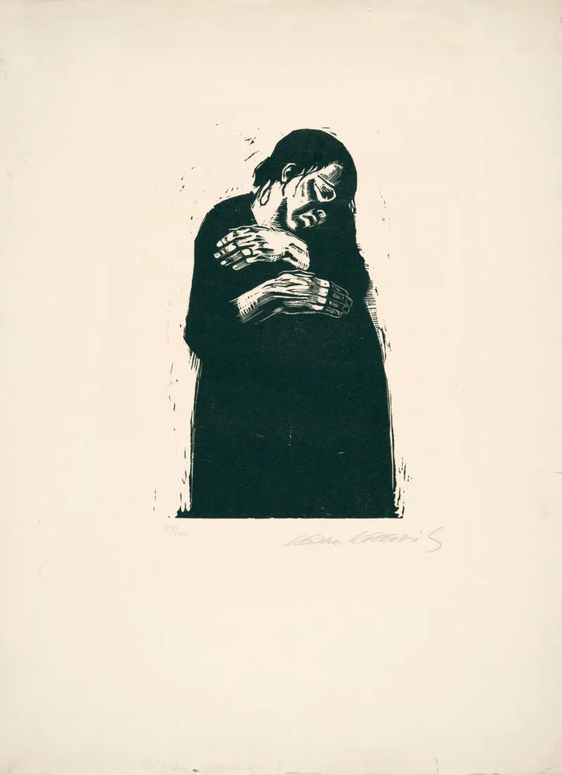 Kollwitz, Käthe – Vdova I. Dřevořez na krémovém velínu