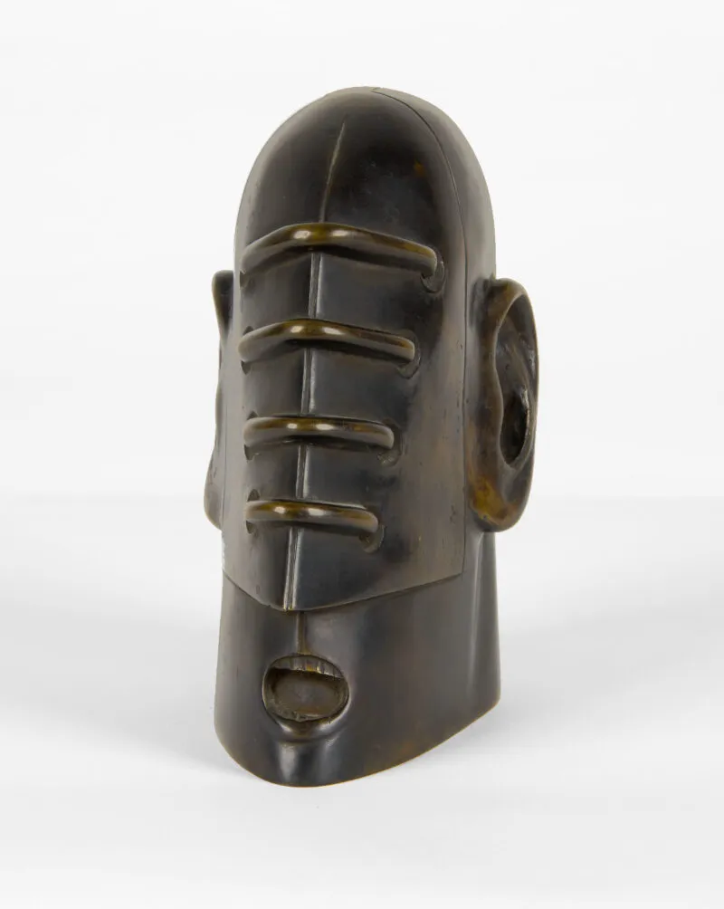 Kriester, Rainer – Small bound head I. Bronze with dark brown patina