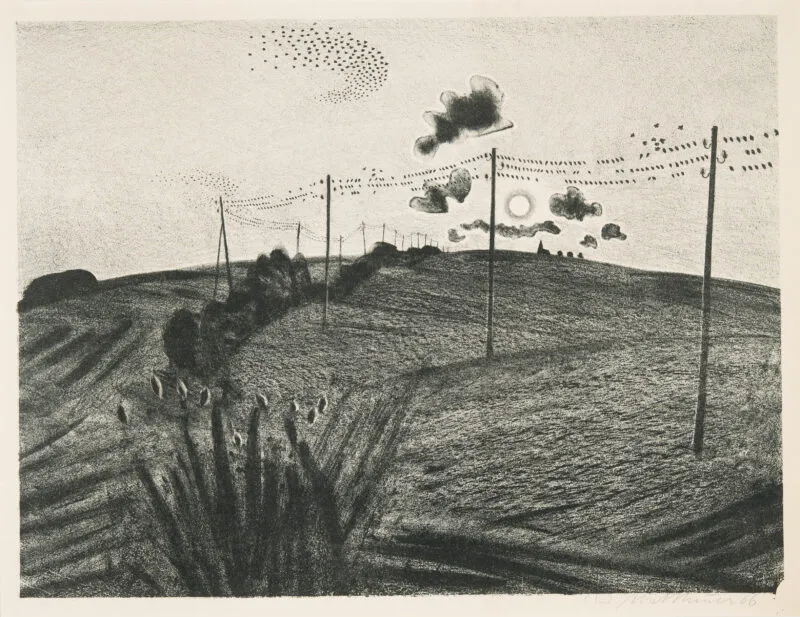 Mattheuer, Wolfgang – Zugvögel II. Lithographie auf Vélin