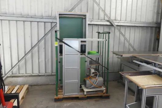 Industrial supplies lot, with support