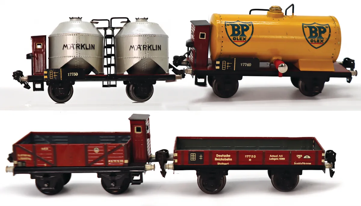 MÄRKLIN – 4 części, 2-osiowe wagony towarowe