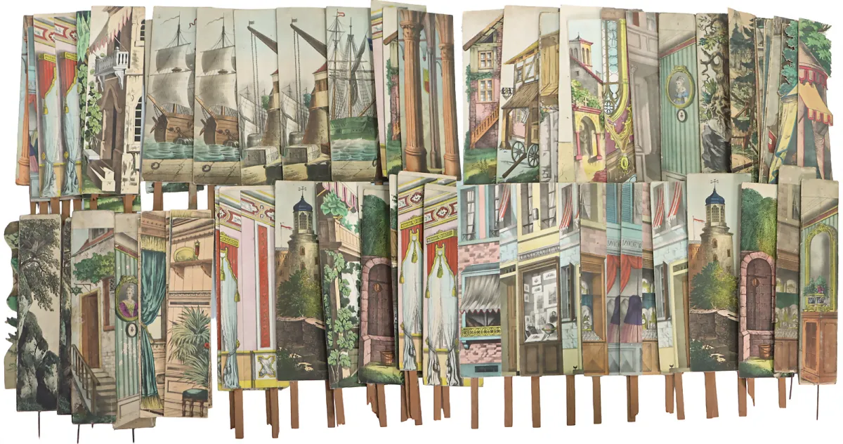 Coulisses latérales de théâtre en papier
