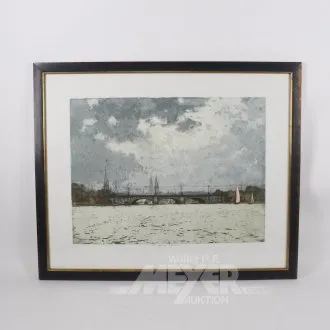 Color etching "Lombardsbrücke"