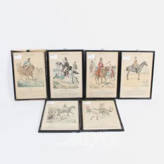 6 gravures "Régiments prussiens du XVIIIe siècle"