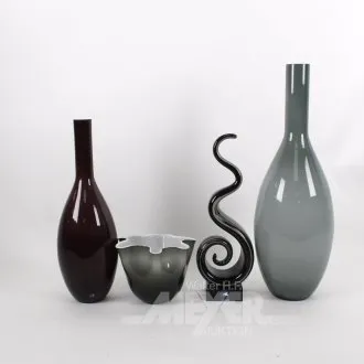 4 objets en verre LEONARDO