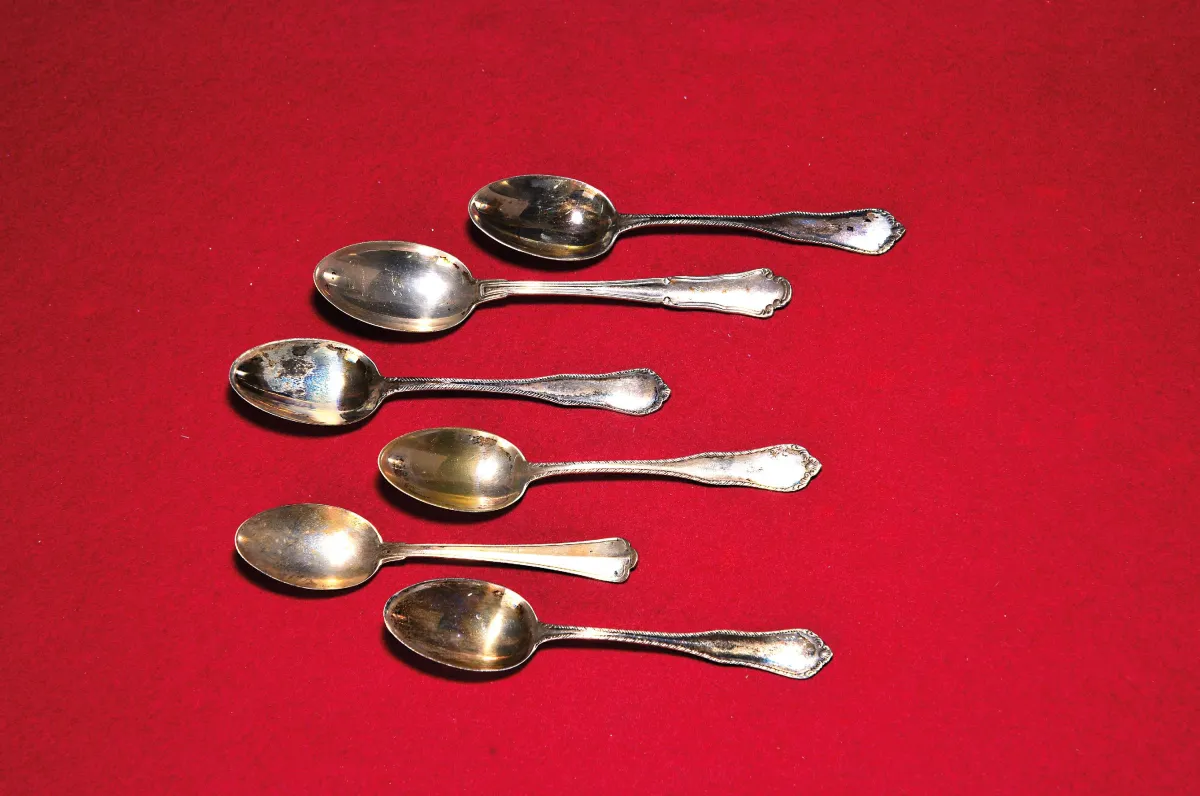 24 mocha spoons in silver, Padua, Italy, ca. 1944-68, 800 silver, 3 different types