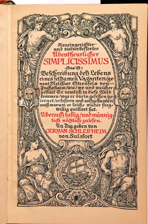 Hans Jakob Christoffel von Grimmelshausen : Der abenteuerliche Simplicissimus, Leipzig,