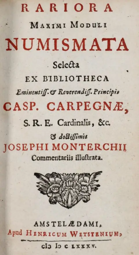 Monterchi,G. – Rariora maximi moduli numismata selecta ex bibliotheca Casp
