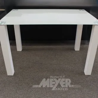 moderner Esstisch mit Glasplatte