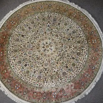 Tapis d'Orient rond, Inde