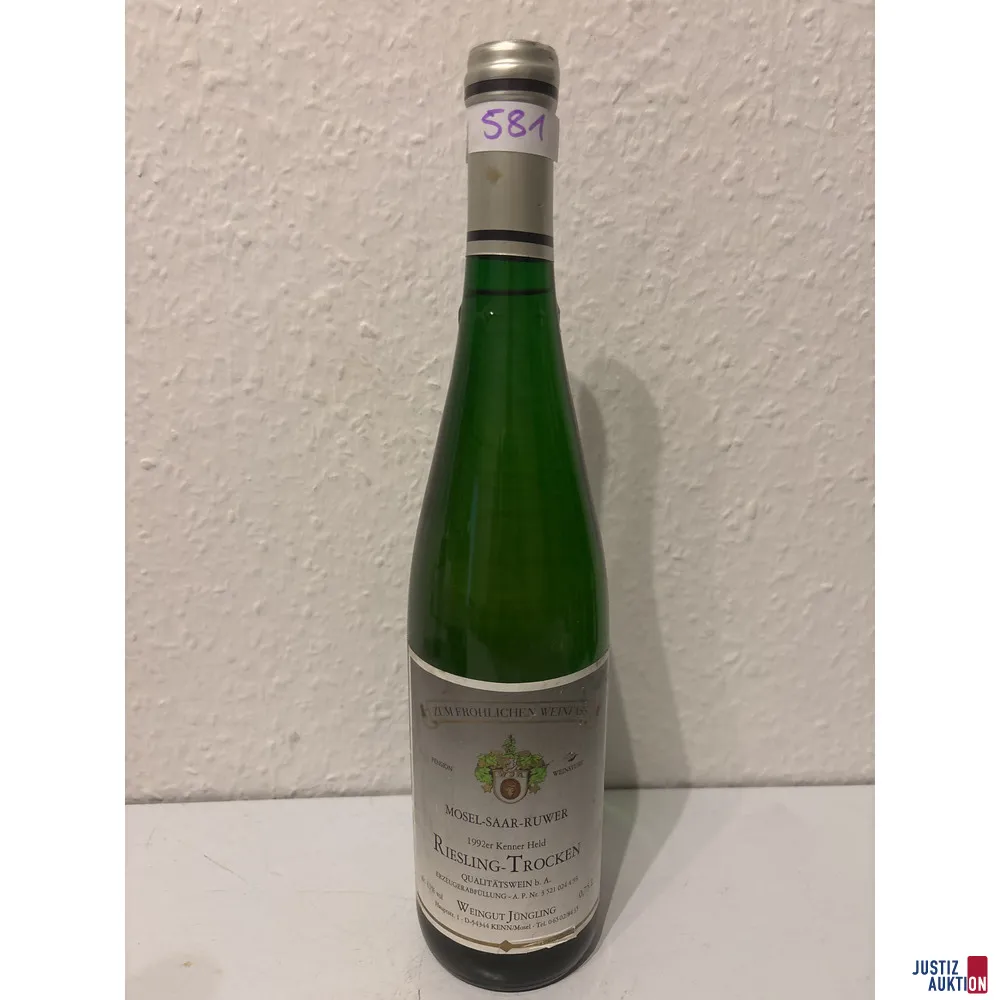 Kenner Held Riesling trocken Qualitätswein Weingut Jün