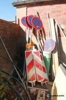 Clearance lot: warning barriers
