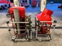 Brandweer warmwatergenerator / doorstromer voor decontaminatielijn