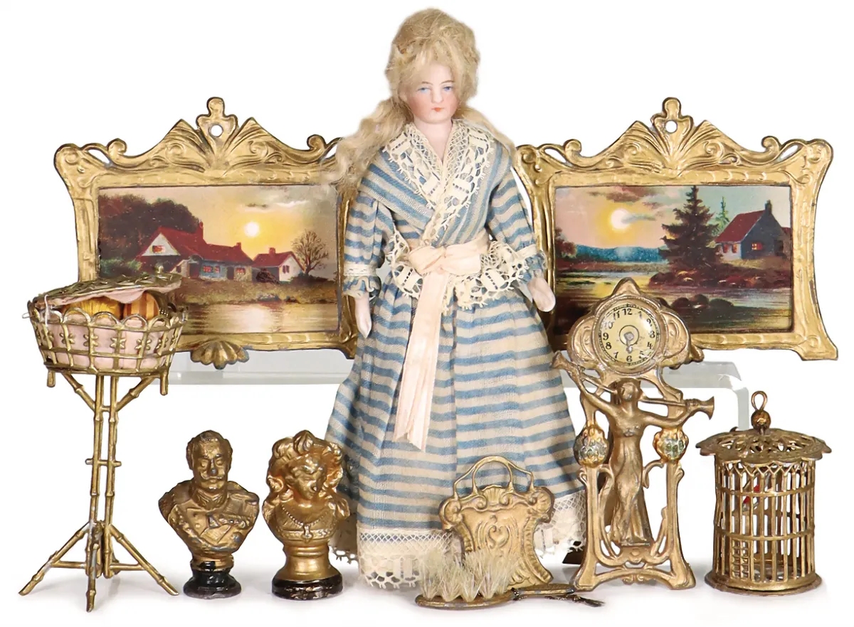 Lot d'accessoires de décoration de maison de poupée