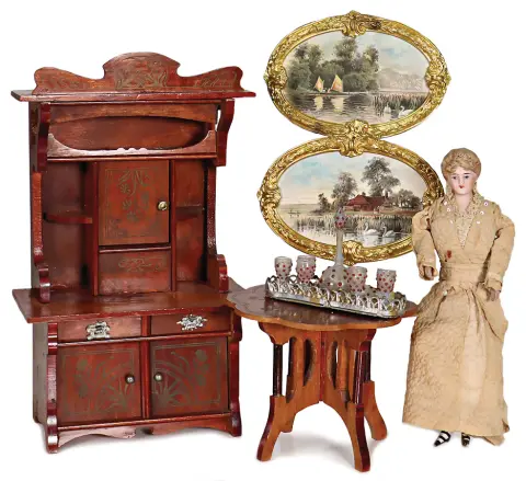 Decoratiestukken voor poppenhuis