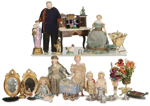 Lot d'accessoires de décoration de maison de poupée