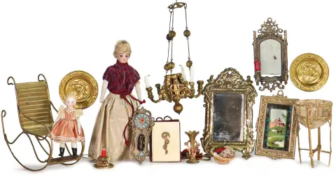 ERHARD & SÖHNE – Lot poppenhuisaccessoires