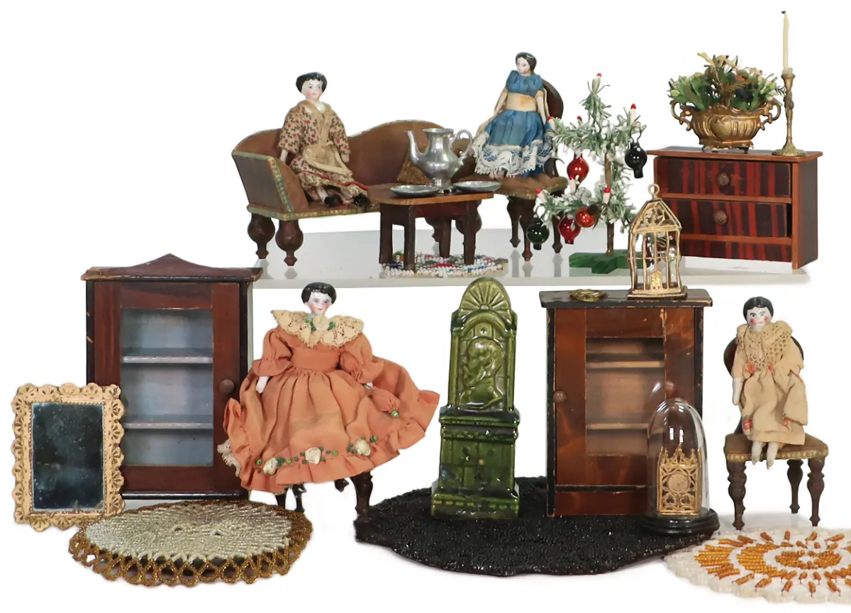 Lot poppenhuis decoratieaccessoires