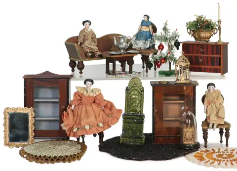 Lot poppenhuis decoratieaccessoires