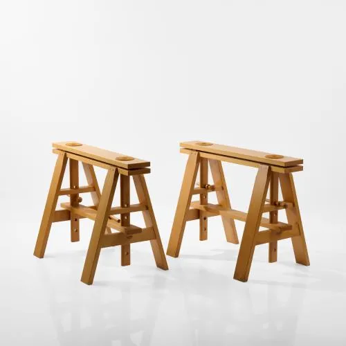 Achille Castiglioni – Deux tréteaux pour table 'Leonardo' - '2650', 1969 (design)